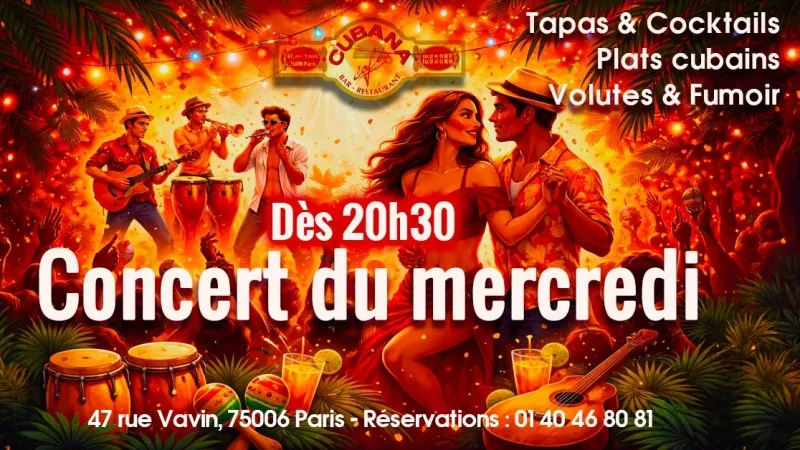 Les Mercredis Live au Cubana Café : La Musique Latine en Direct !